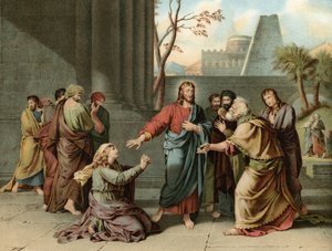 La mujer cananea de Jean Germain after Drouais